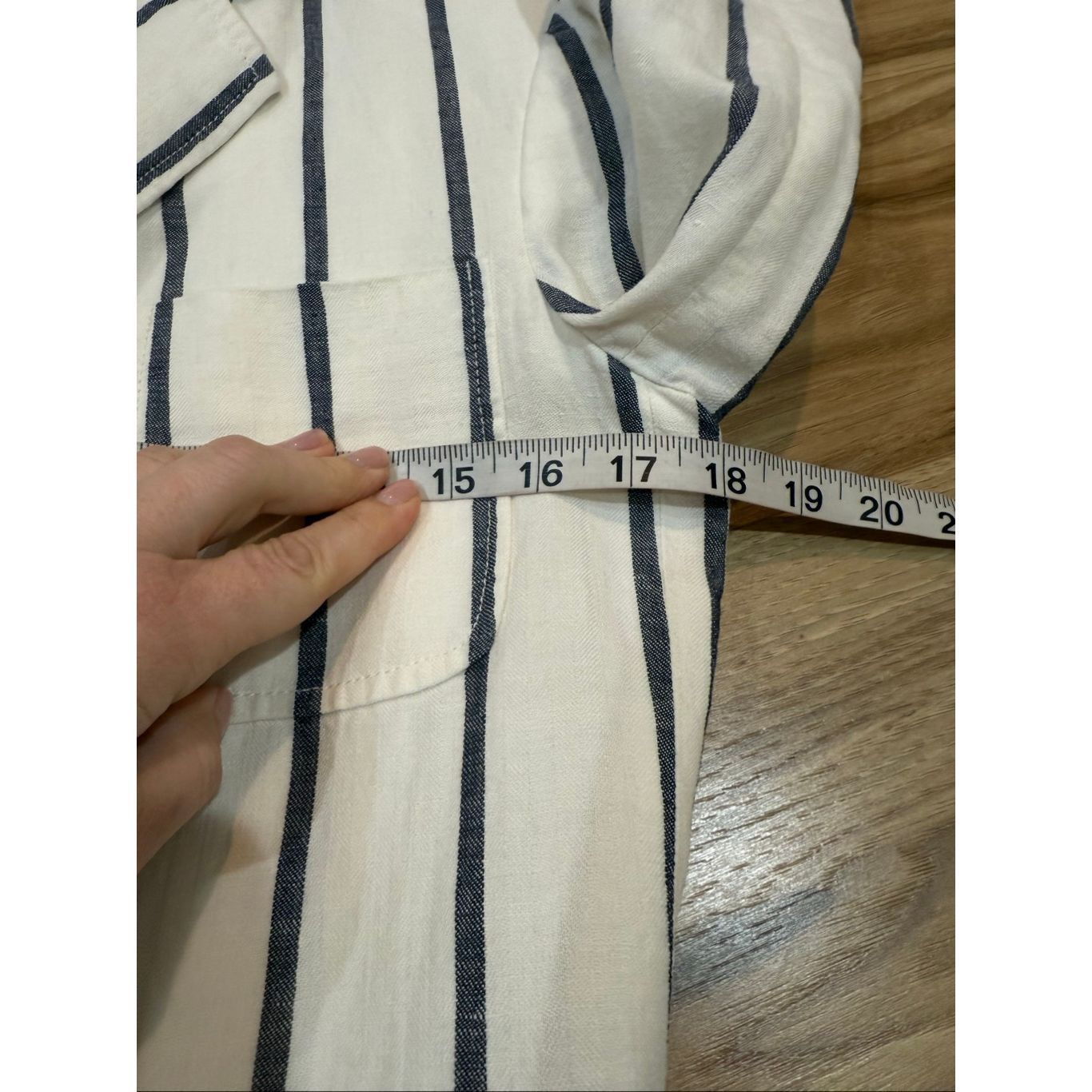 Theory Theory Blazer Jacket 'Brightdale' Cream Wide Blue Gray Strip Size M / US 6-8 / IT 42-44 - 6 Thumbnail