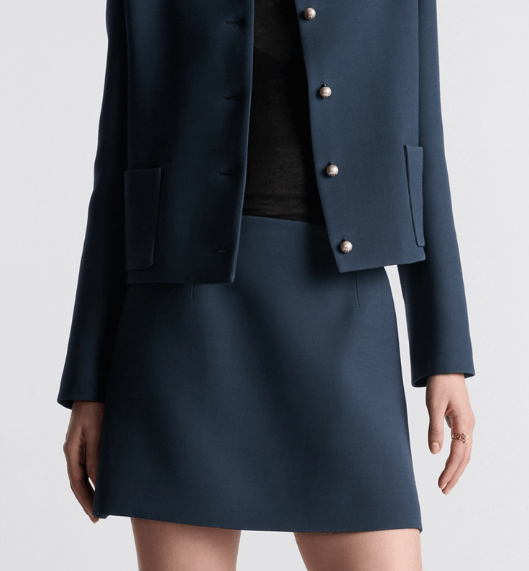 Dior o1w1db10925 421J45 Flared Mini Skirt in Blue Size 30" / US 8 / IT 44 - 5 Thumbnail
