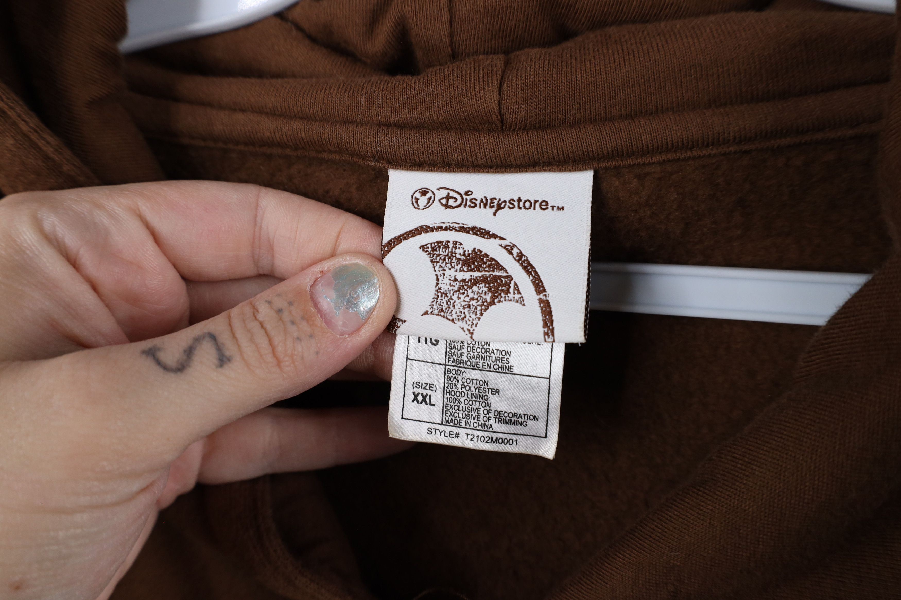 Disney × Vintage Vintage Disney Spell Out Mickey Mouse Full Zip Hoodie Brown Size US XXL / EU 58 / 5 - 6 Thumbnail