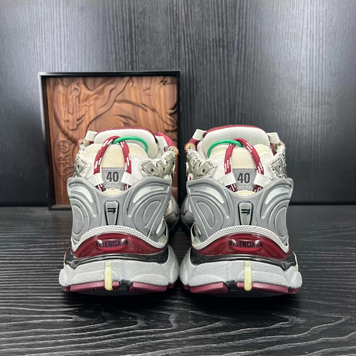 Balenciaga Balenciaga Runner White/Gray/Red 40 New Size US 7 / EU 40 - 4 Thumbnail
