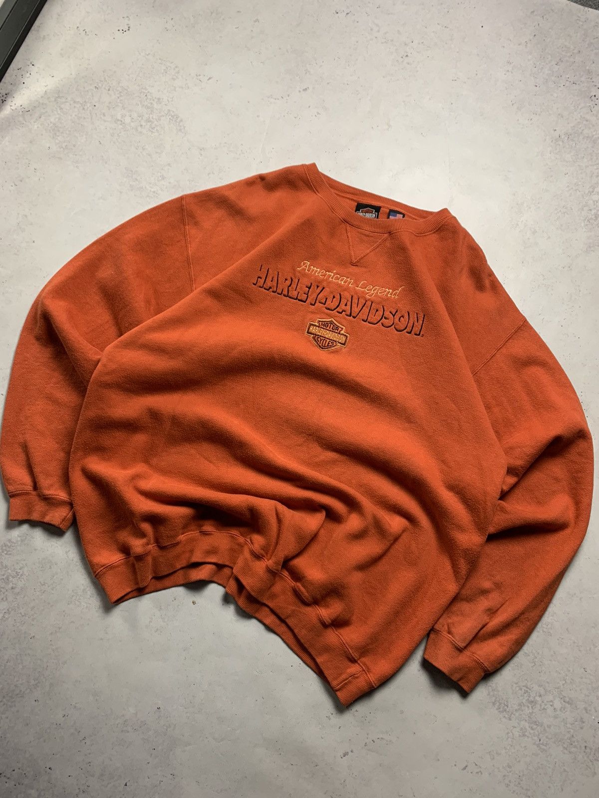 Vintage Vintage Harley Davidson Made In USA Spellout Boxy Sweatshirt Size US L / EU 52-54 / 3 - 2 Thumbnail