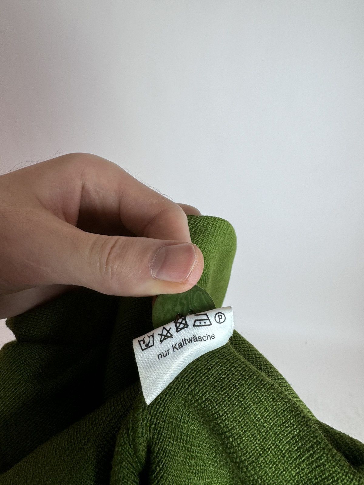 Designer Georg Maier Green wool cardigan Reine Schurwolle wool Size S / US 4 / IT 40 - 10 Thumbnail