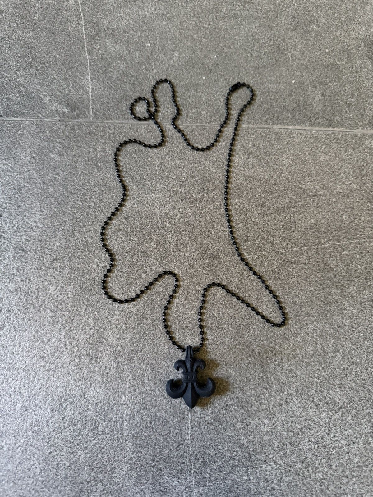 Chrome Hearts Chrome Hearts Silicone Black Fleur De Lis Necklace Size ONE SIZE - 5 Thumbnail