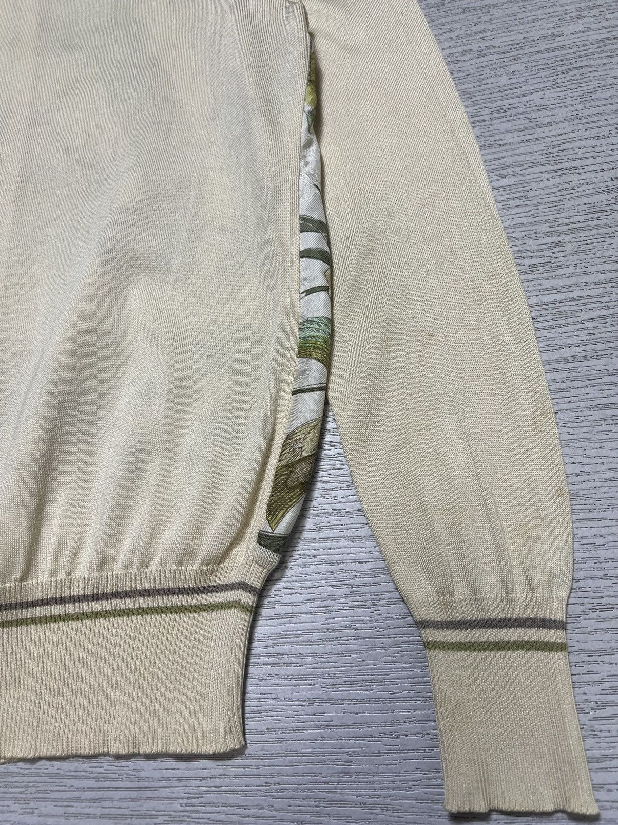 Hermes Hermes - Birds Print Silk Zipped Cardigan Bomber Jacket Size S / US 4 / IT 40 - 21 Thumbnail
