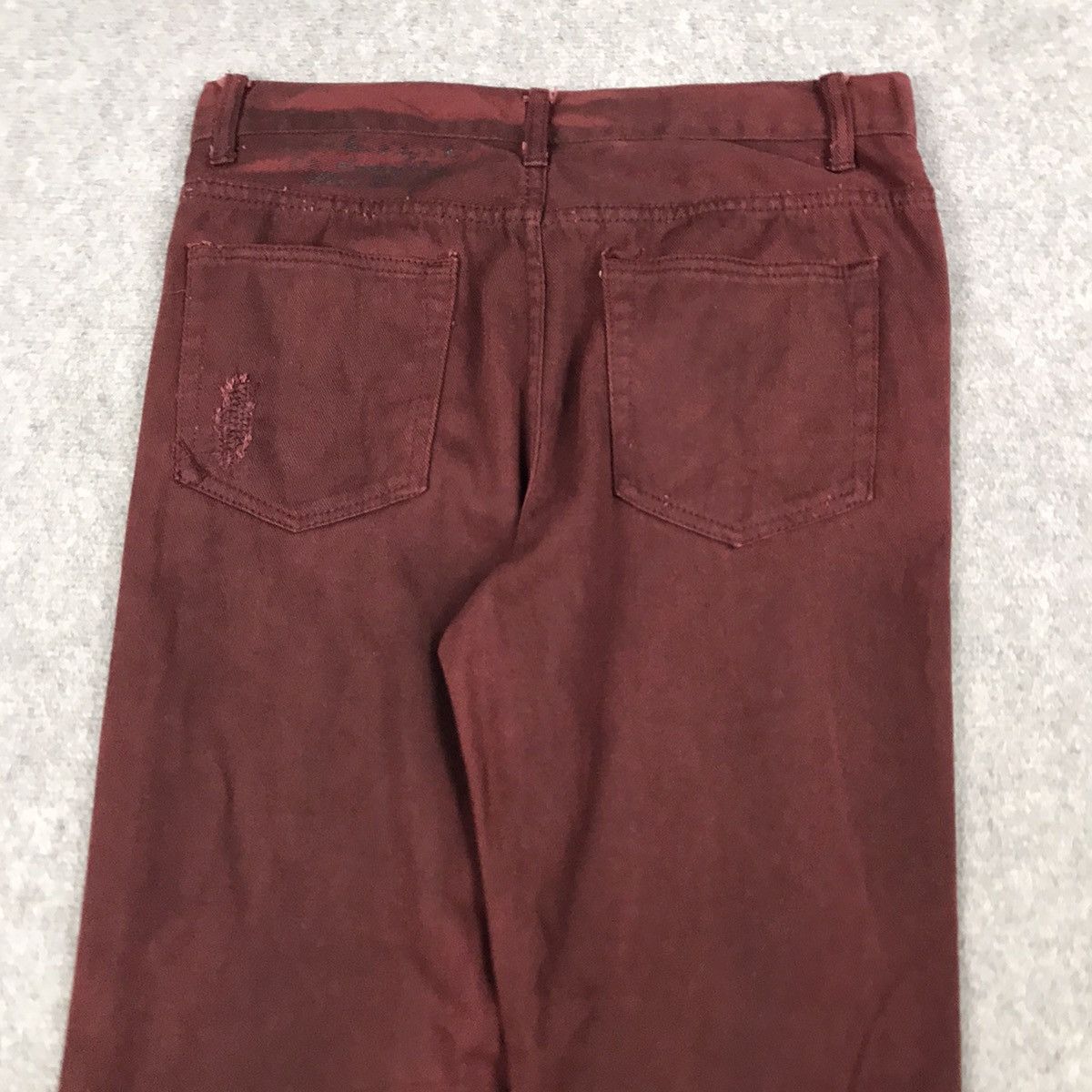 If Six Was Nine × Japanese Brand × Seditionaries BERNINGS SHO DARK RED PUNK PANTS Size US 31 - 12 Thumbnail