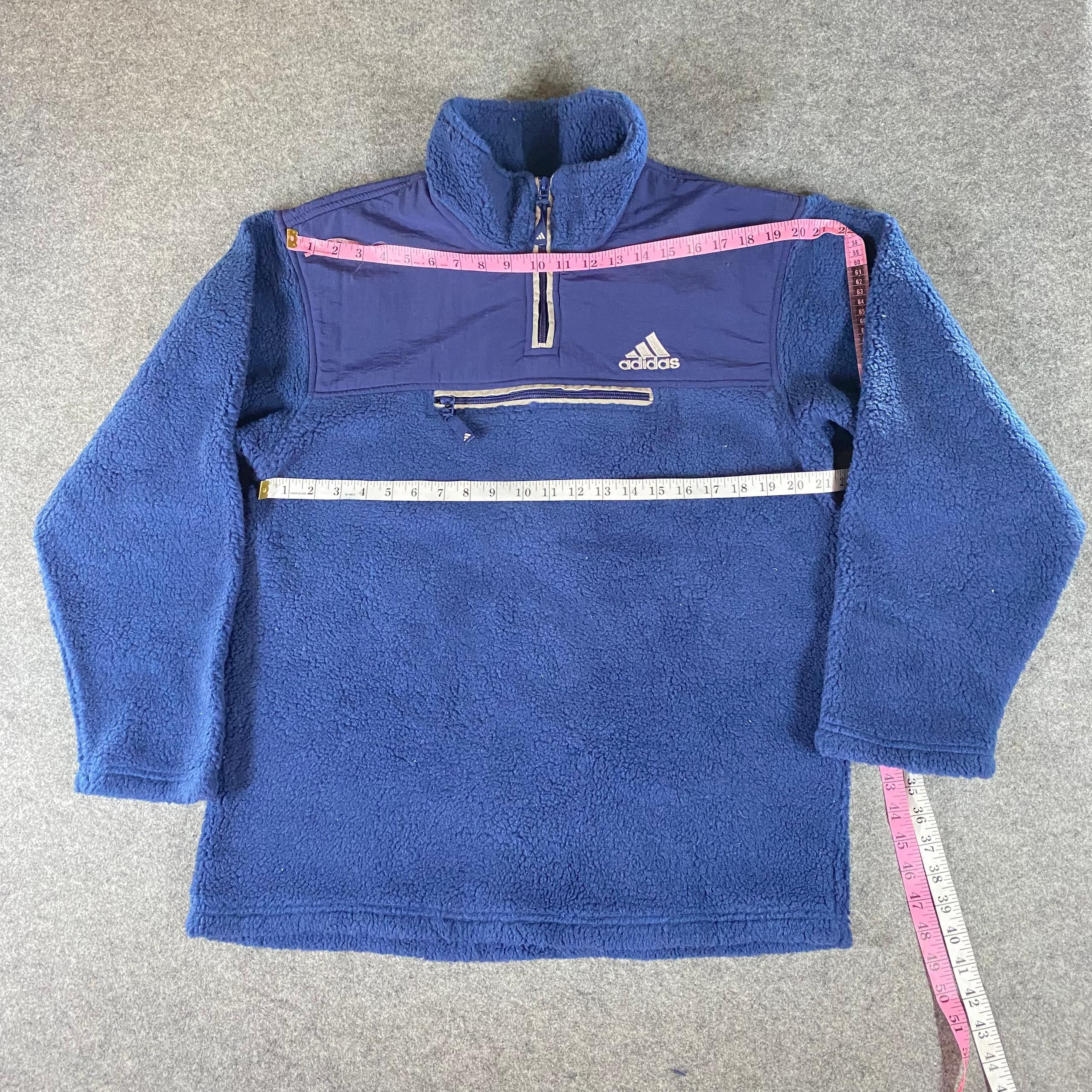 Polartec Vintage Adidas Half Zipper Polartec Sweatshirt Size US L / EU 52-54 / 3 - 3 Thumbnail