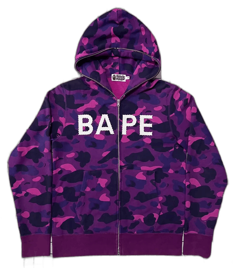 Bape BAPE Purple Camo Zip Hoodie Jacket Size US M / EU 48-50 / 2 - 1 Thumbnail