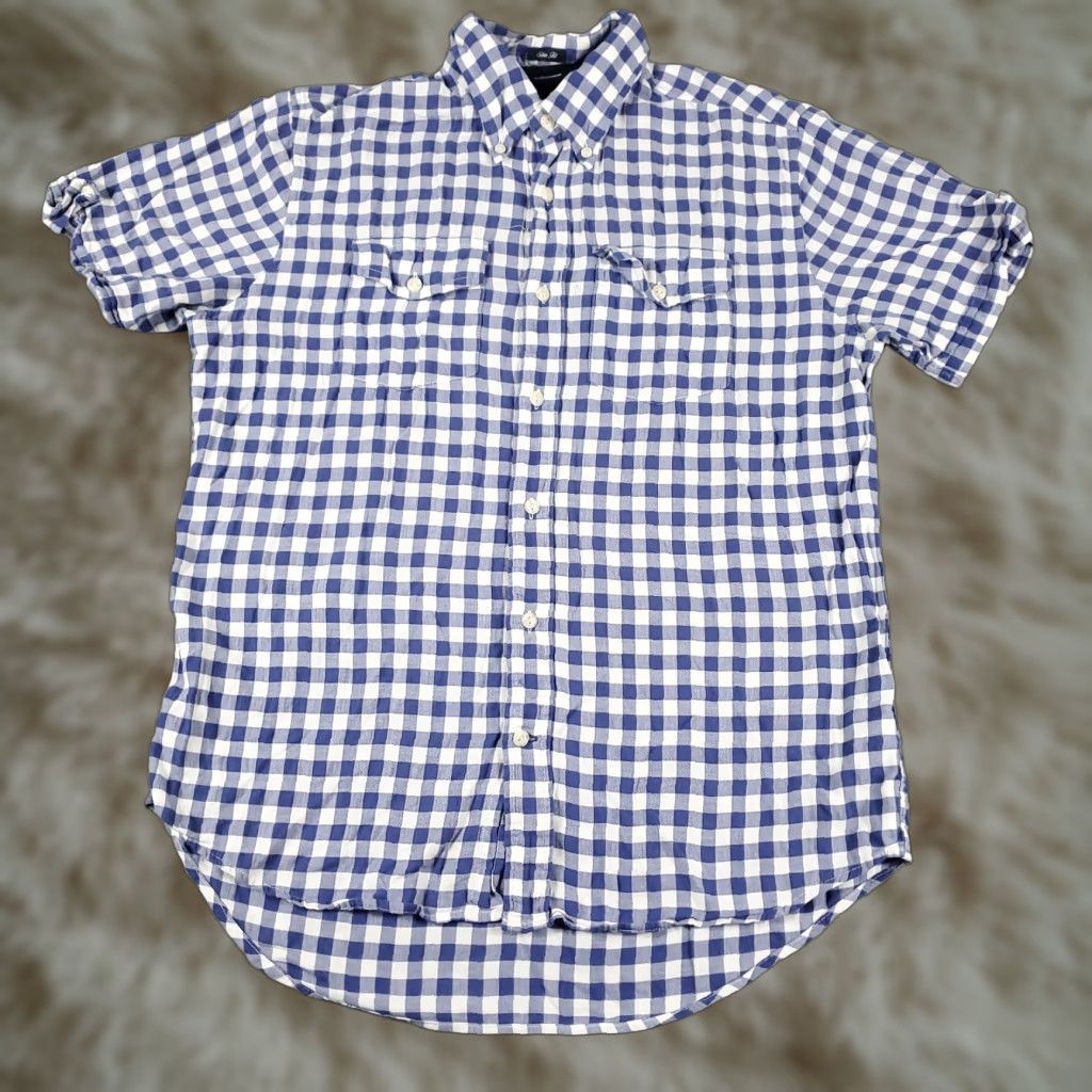 Tommy Hilfiger Tommy Hilfiger Shirt Mens Small Blue Check Button-Up Short Sleeve Clothing Modern Preppy Casual Formal Workwear Summer Spring Fall Weather Size US S / EU 44-46 / 1 - 1 Thumbnail
