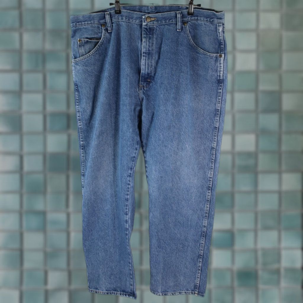 Wrangler Wrangler Jeans Mens Regular Fit Straight Leg Blue Denim Size 42X30 Size US 42 / EU 58 - 1 Thumbnail