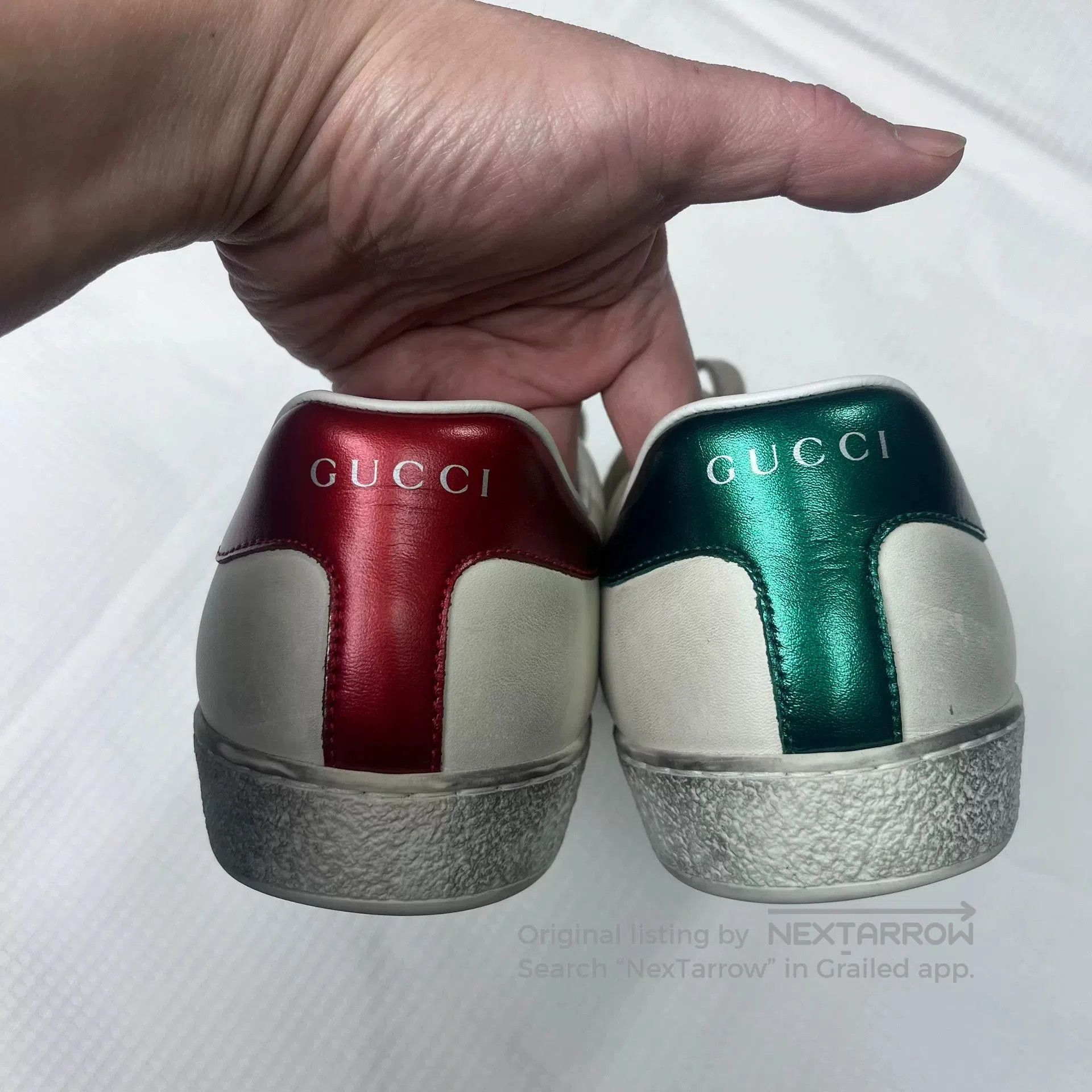 Gucci Gucci White Dirty Style Sneakers. Size US 9.5 / EU 42-43 - 5 Thumbnail