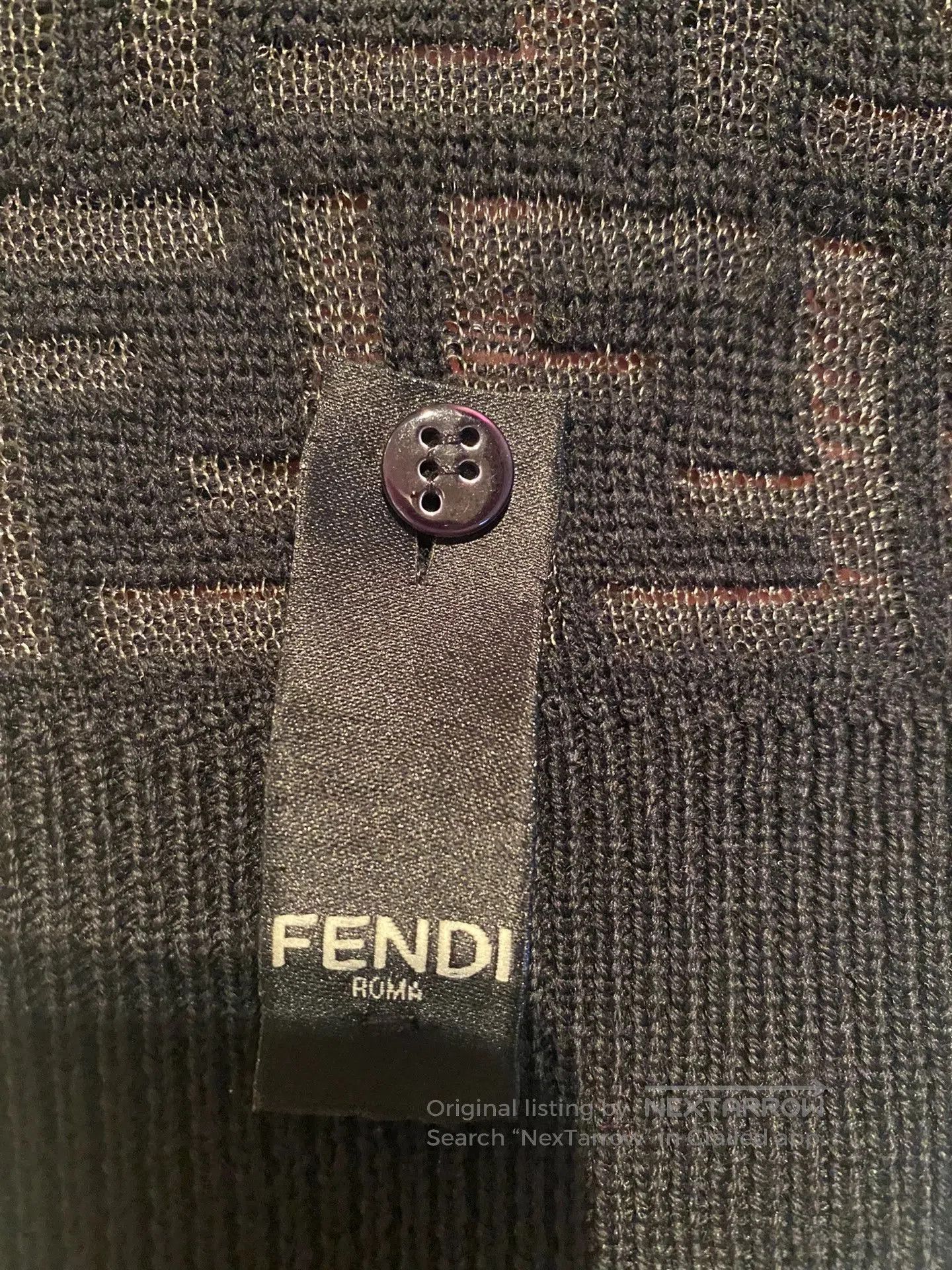 Fendi fendi black knitted logo sweater for men. Size US XXL / EU 58 / 5 - 4 Thumbnail
