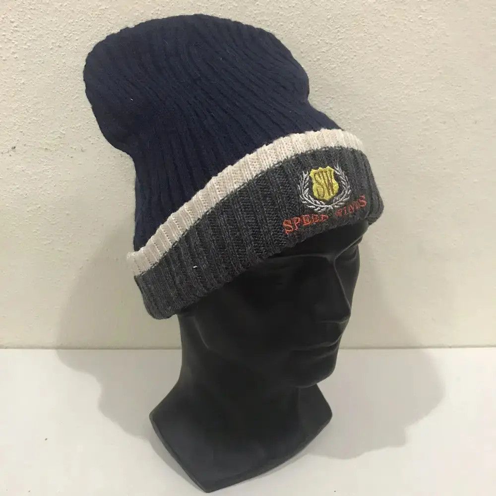 Japanese Brand × Vintage Speed Wings Small Logo Beanie Hat Size ONE SIZE - 3 Thumbnail