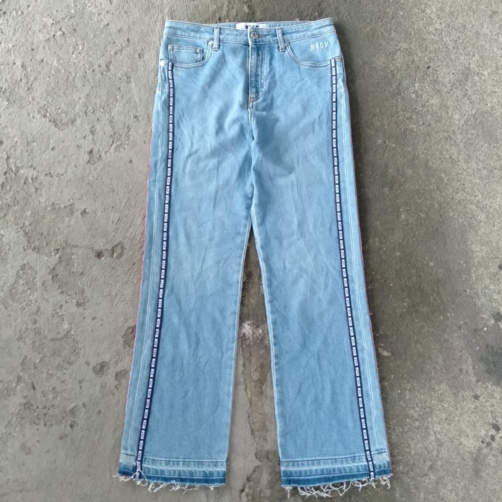 image of Vintage Msgm Tapped Logo Jeans in Blue, Men's (Size 29)