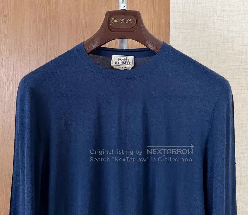 Hermes Hermes Lightweight knitted sweater Size US XL / EU 56 / 4 - 2 Thumbnail
