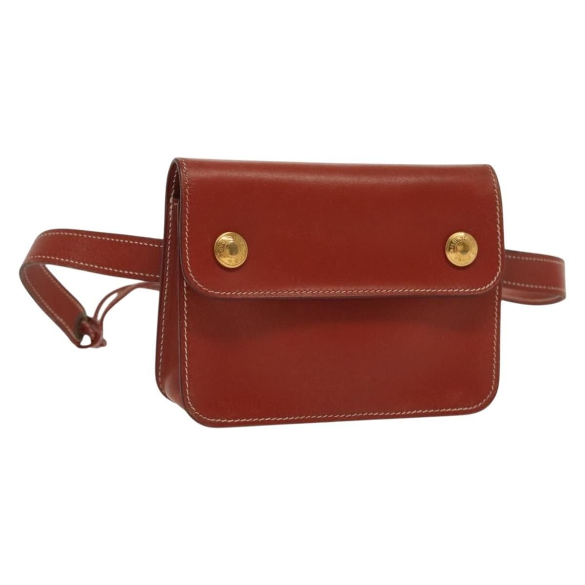 Hermes Hermes Pochette Green Waist Bag Leather Size ONE SIZE - 1 Thumbnail