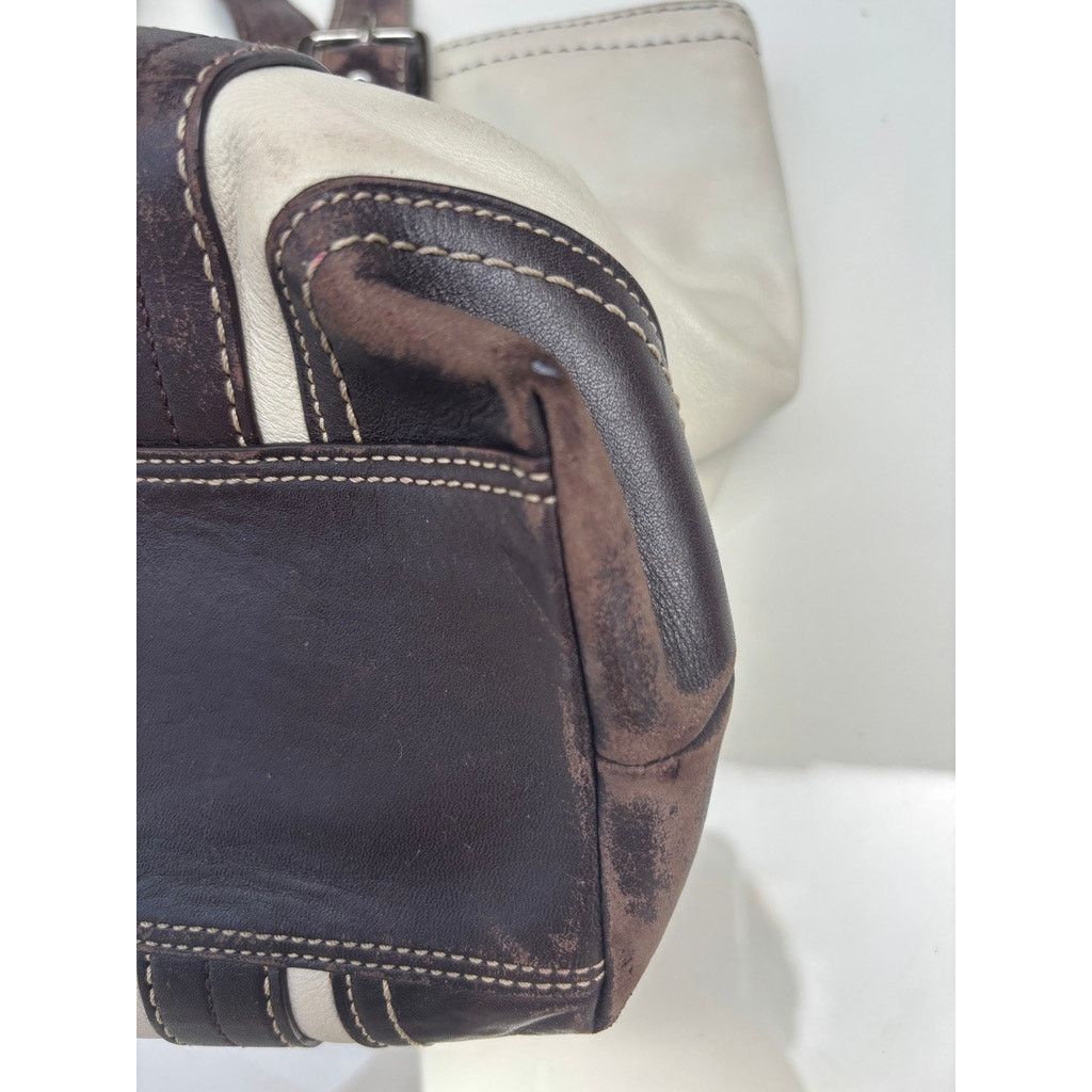Coach Vintage COACH Hampton Small White Leather Tote Bag Size ONE SIZE - 9 Thumbnail