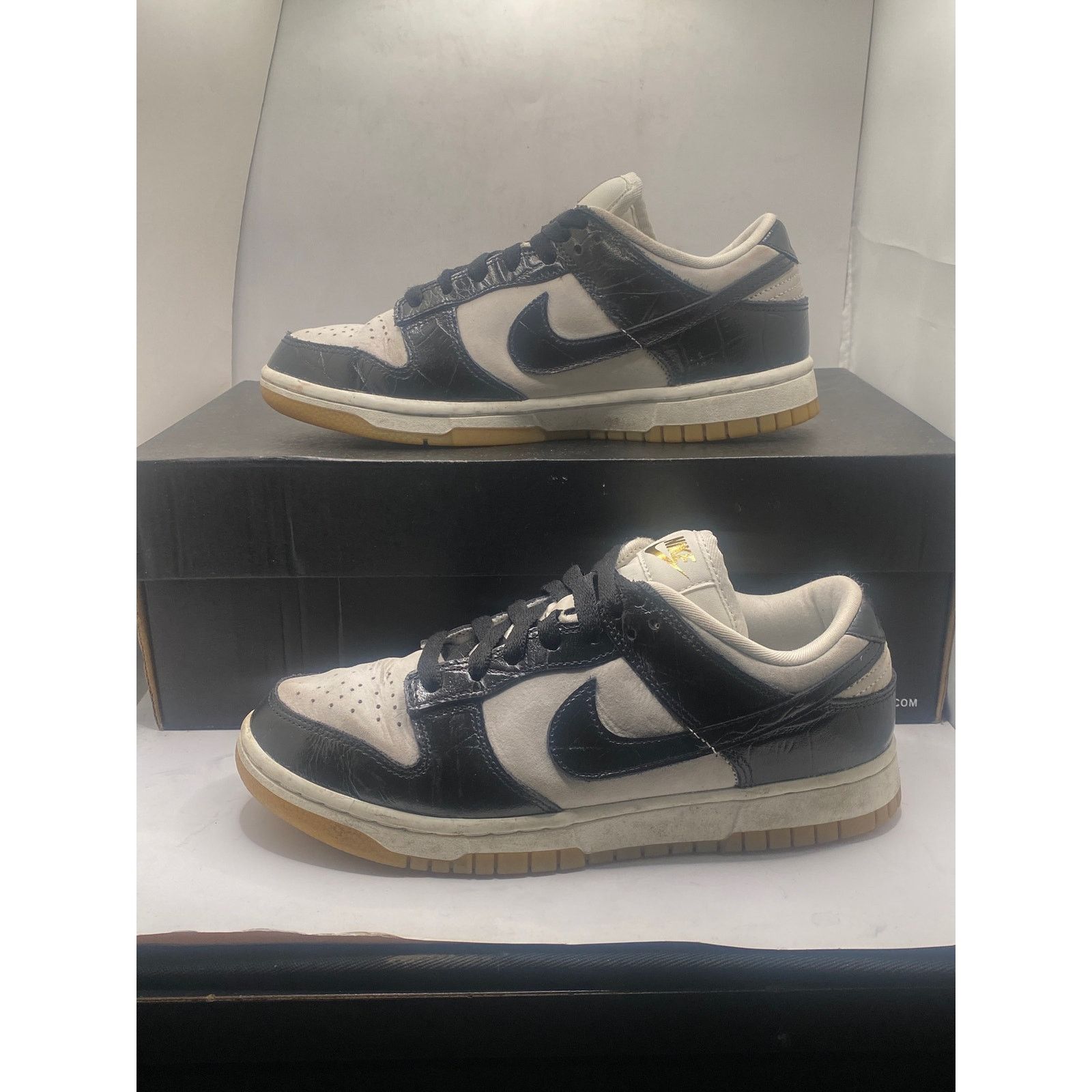 Nike Nike Dunk Low LX Black Croc Phantom FJ2260-003 Women Size 7 Size US 7 / IT 37 - 3 Thumbnail