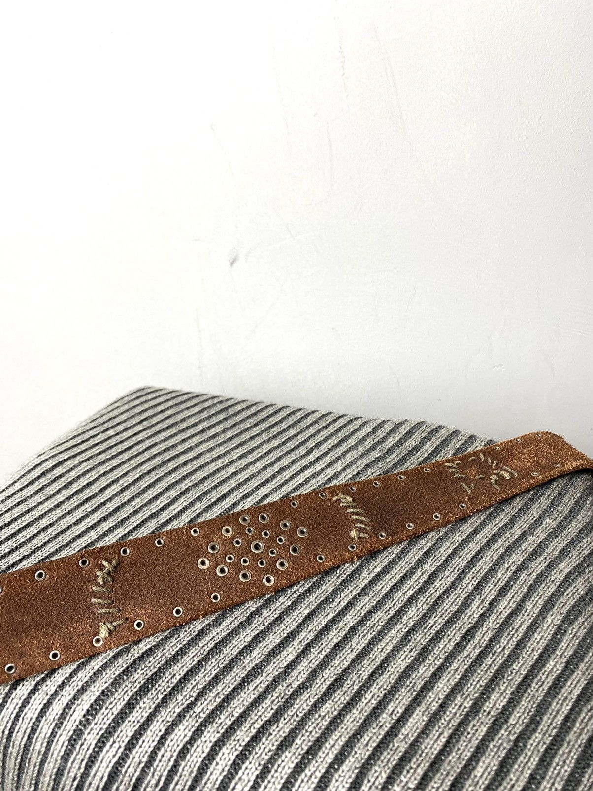 Cowboy Equipment Rare! Vintage Metal Leather Belt Western Cowboy Style Texas Size ONE SIZE - 9 Thumbnail