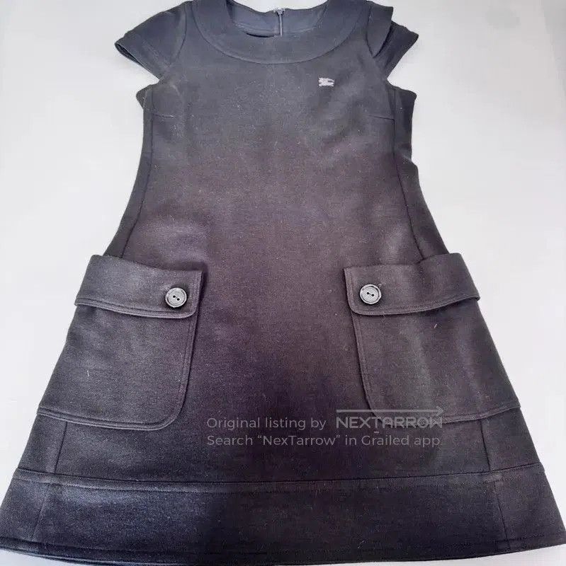 Burberry Burberry Black Wool Blend Short Sleeve Dress. Size M / US 6-8 / IT 42-44 - 7 Thumbnail