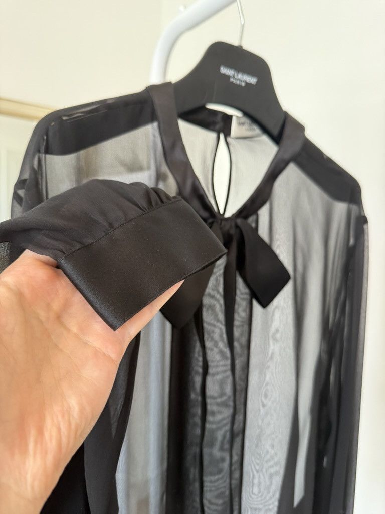 Saint Laurent Paris FW23' Saint Laurent Silk Blouse in Muslin Crepe Size US L / EU 52-54 / 3 - 9 Thumbnail