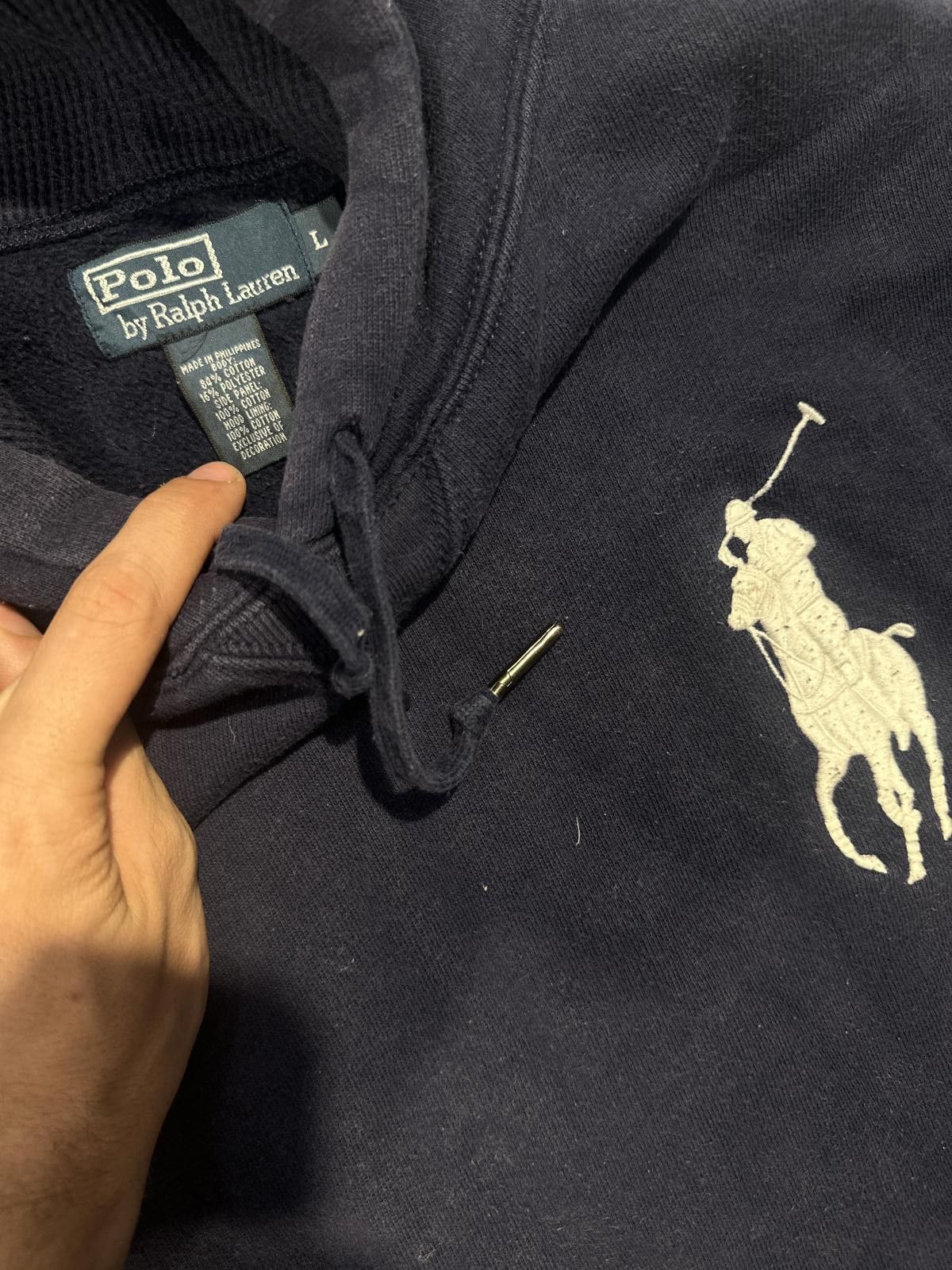 Polo Ralph Lauren Polo Ralph Lauren Navy Fleece Hoodie Pullover Big Pony Large Size US L / EU 52-54 / 3 - 3 Thumbnail