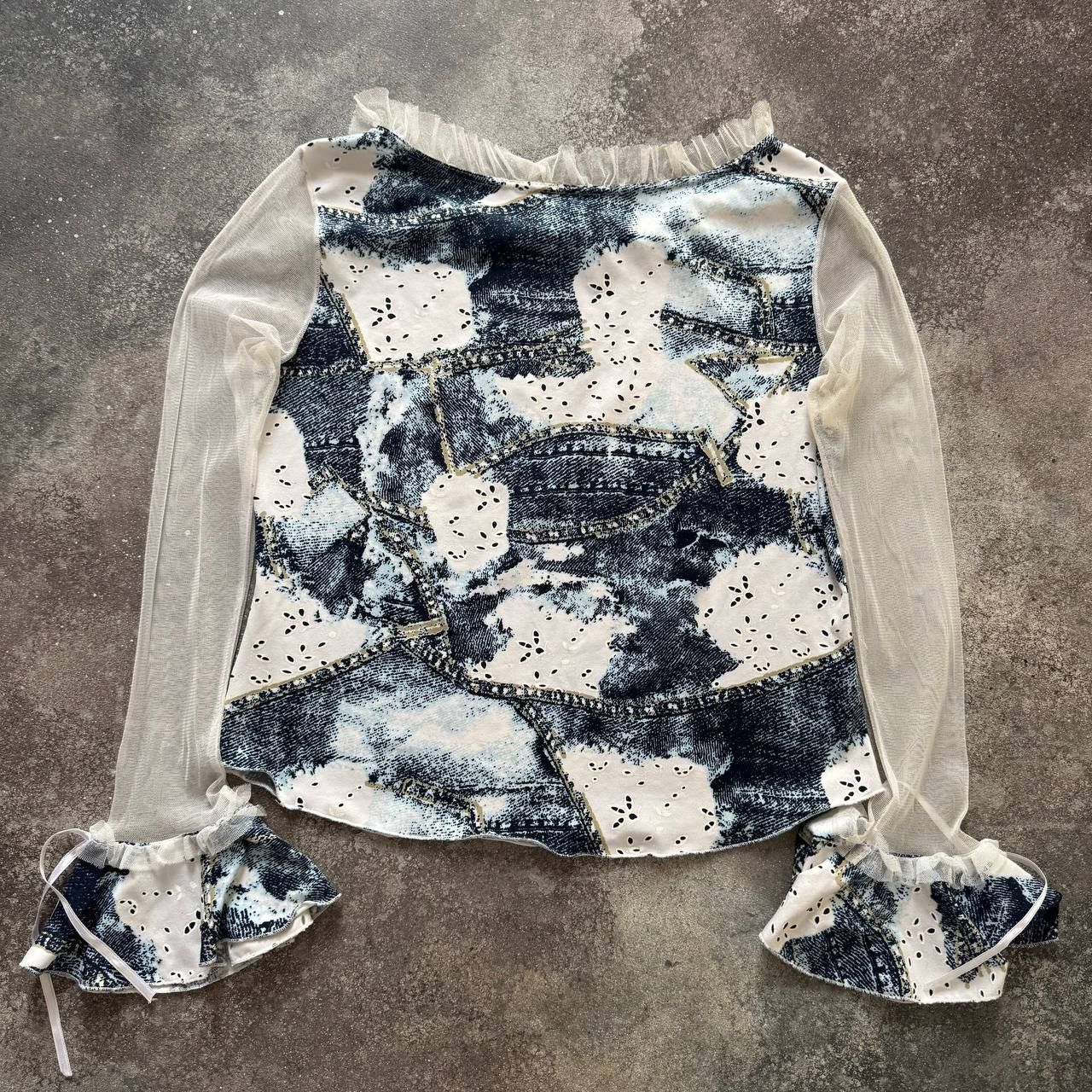 Hysteric Glamour × Japanese Brand × Vintage Amazing Mesh Vintage Long Sleeve Top Size M / US 6-8 / IT 42-44 - 9 Thumbnail
