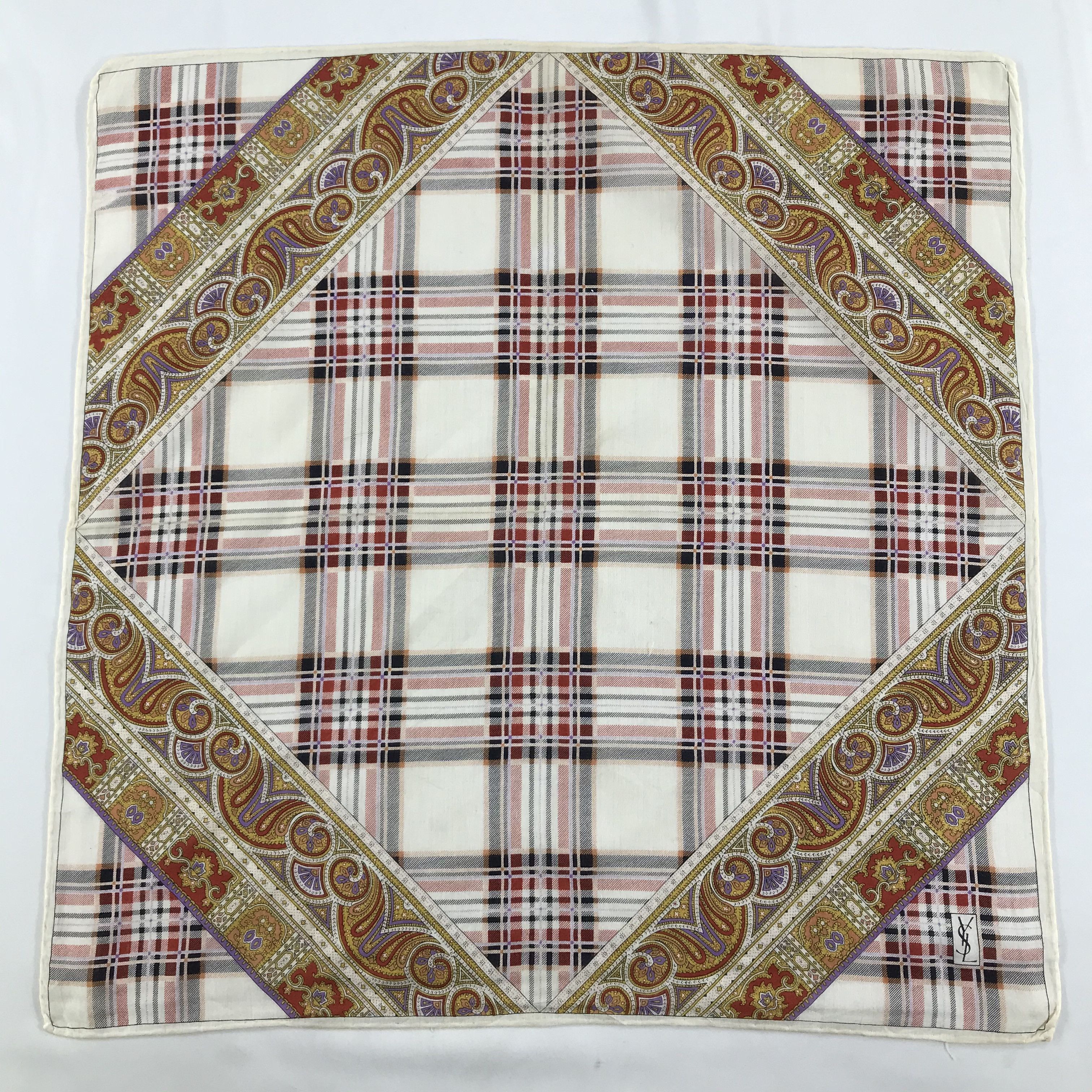 Vintage × Yves Saint Laurent Yves Saint Laurent Bandana / Handkerchief/Neckerchief -S1253 Size ONE SIZE - 1 Thumbnail