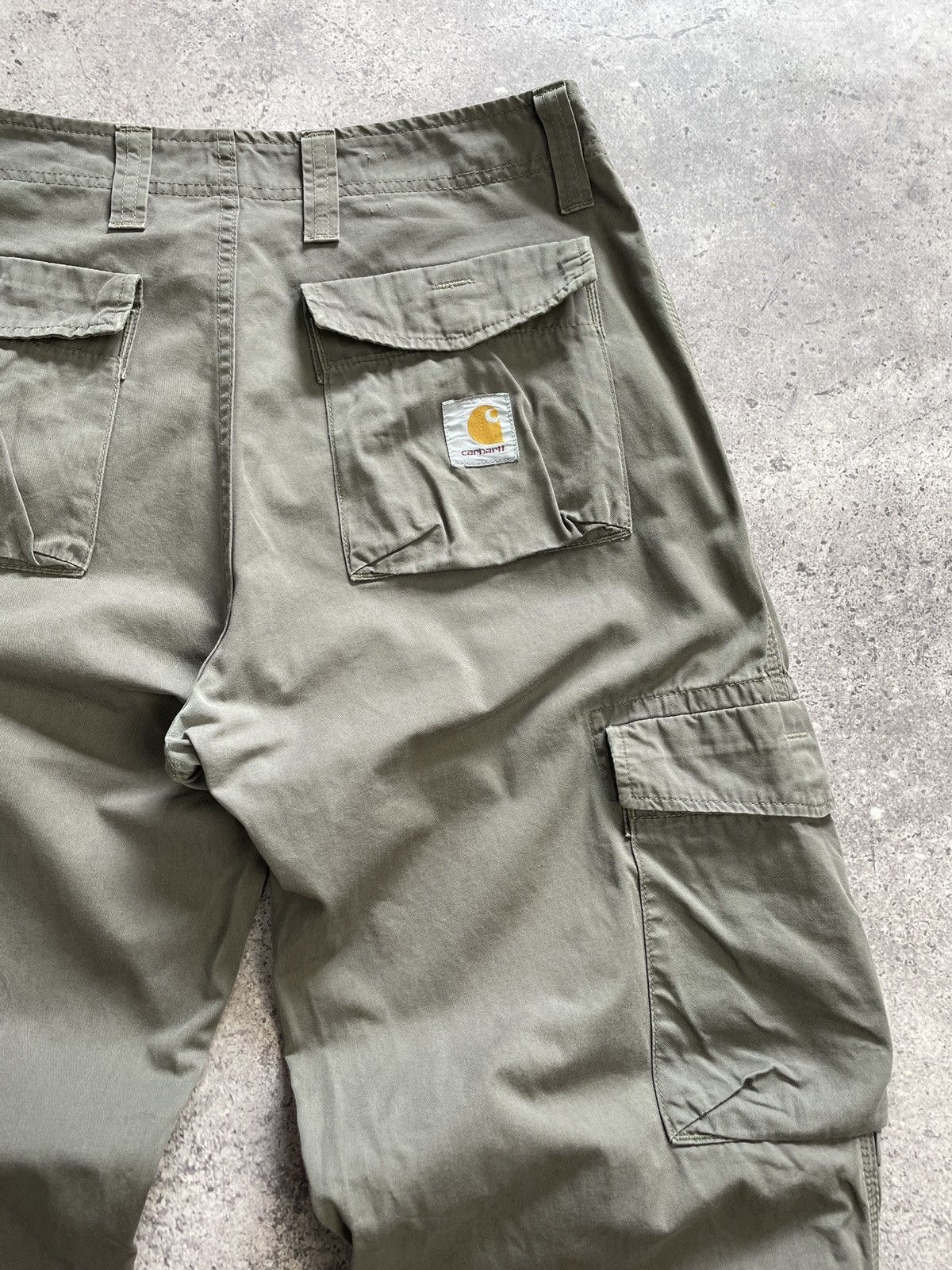 Carhartt × Vintage Vintage Carhartt Cargo Distressed Pants Faded Gray Y2K Size US 33 - 4 Thumbnail