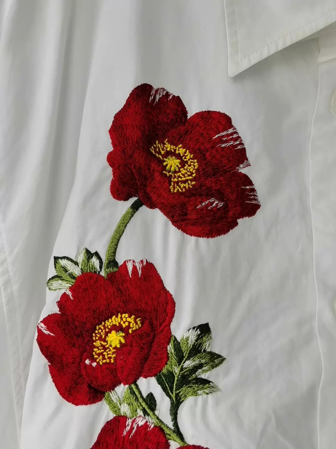 Yohji Yamamoto Yohji Yamamoto 1988 Embroidered Camellia Shirt S3 Worn Size US L / EU 52-54 / 3 - 9 Thumbnail