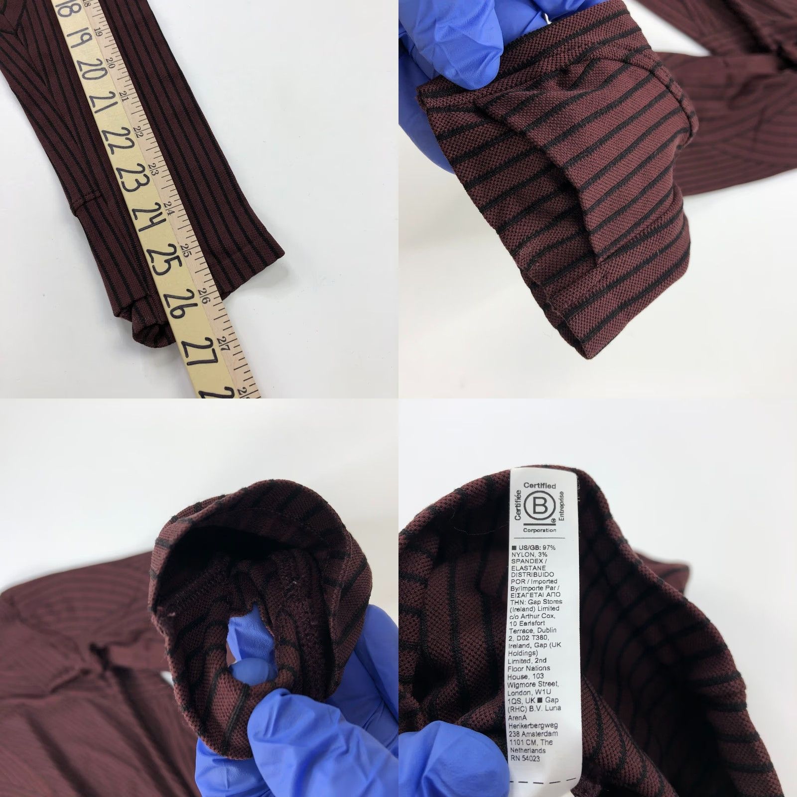 Athleta Athleta Pullover Top Womens Turtleneck Maroon Striped Athleisure MINT Flurry Endeavor L Activewear Casual Shirt Size L / US 10 / IT 46 - 8 Thumbnail