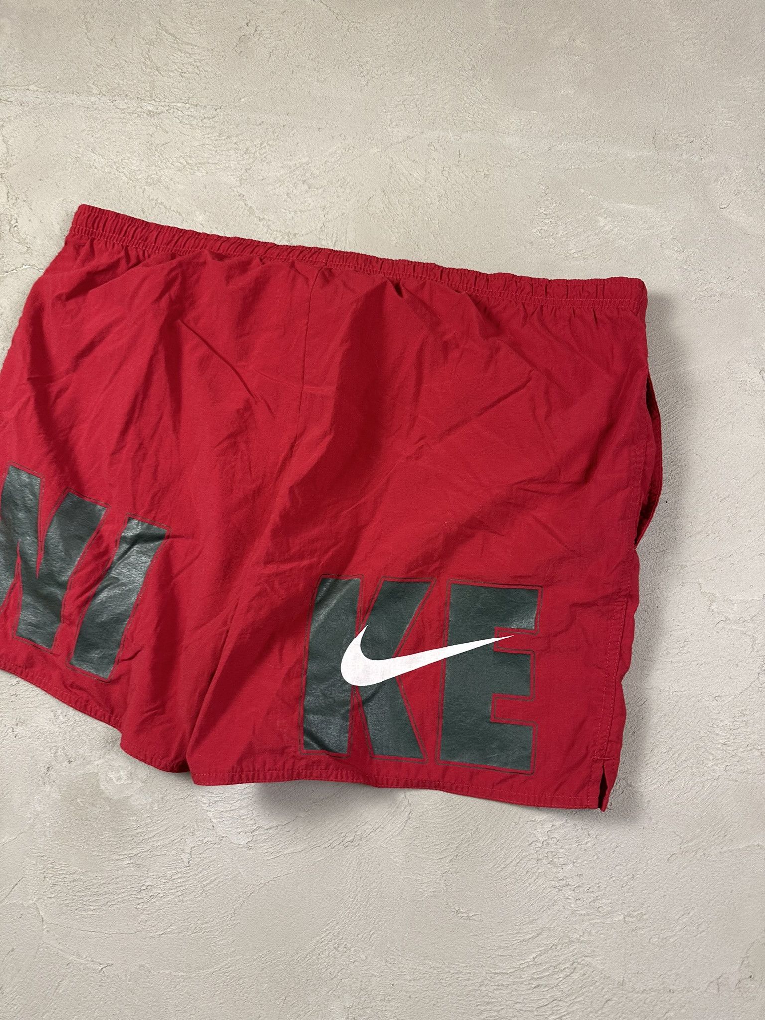Nike × Vintage 90s Vintage Nike Spellout Swoosh Shorts Size US 36 / EU 52 - 7 Thumbnail