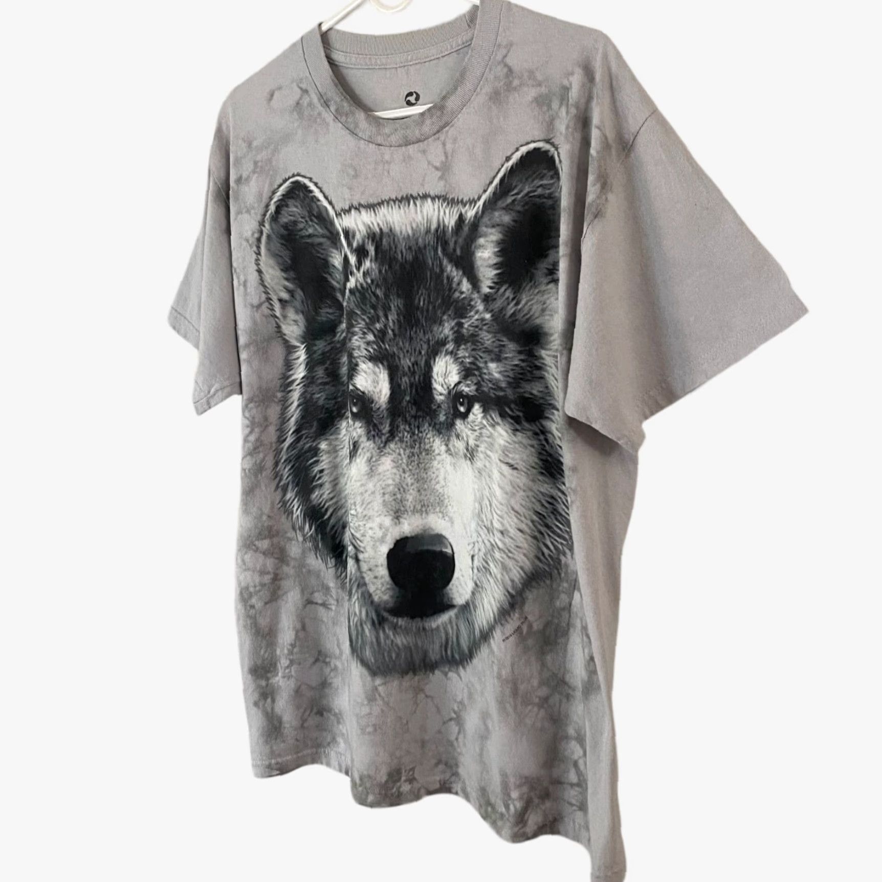 Liquid Blue VINTAGE Liquid Blue Wolf Tie Dye T-Shirt Mens L Gray Short Sleeve Crew Neck Graphic Tee Animals Nature 90s Mens Size US L / EU 52-54 / 3 - 2 Thumbnail