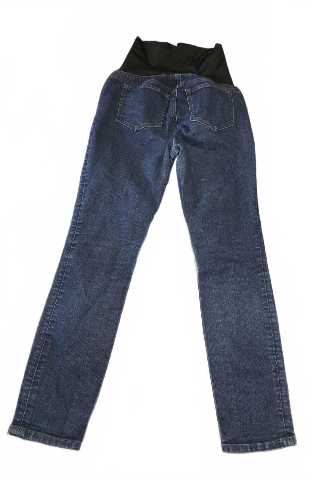 Other LOFT Maternity Dark Blue Skinny Jeans with Black Belly Band Size 30" / US 8 / IT 44 - 3 Thumbnail