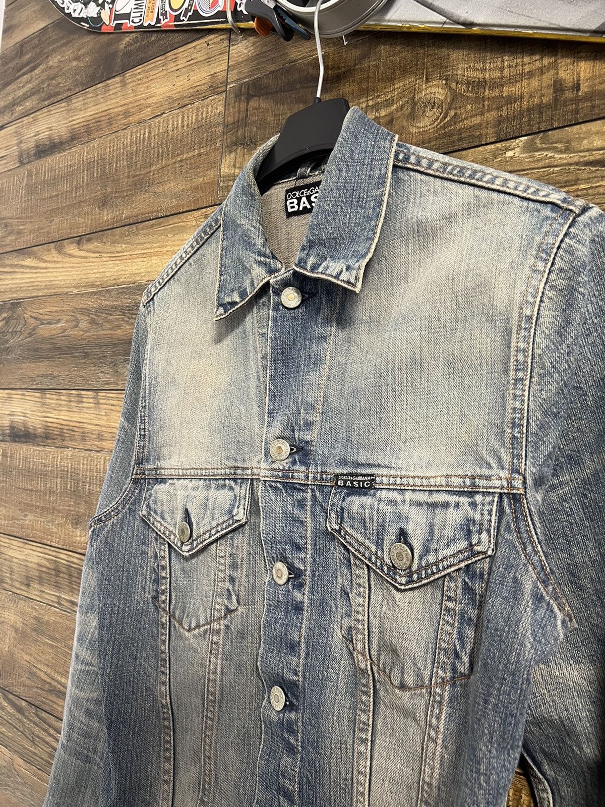 Dolce & Gabbana DOLCE & GABBANA Basic Denim Mens Bomber Jacket Size US S / EU 44-46 / 1 - 8 Thumbnail