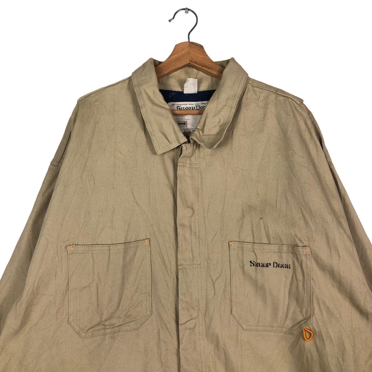 Japanese Brand 🔥Vintage Hickory Chore Jacket Detroit Snoop Dog Big Logo Size US XXL / EU 58 / 5 - 3 Thumbnail