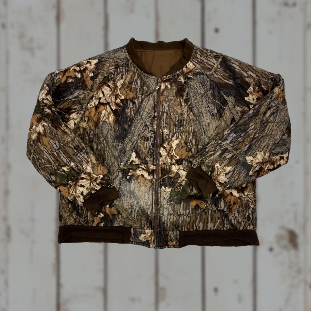 Vintage VINTAGE Gamehide Bomber Jacket Men's 2XL Camo Reversible Insulated Brown/Green Camouflage 90s Vintage Hunting Style Size US XXL / EU 58 / 5 - 1 Thumbnail