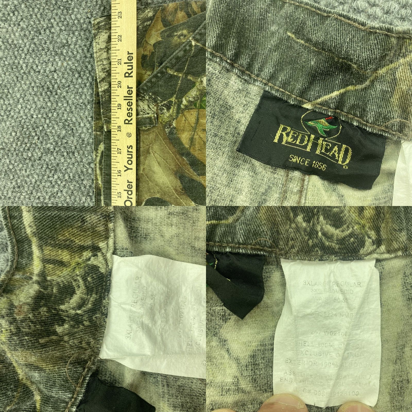 Vintage RedHead Mossy Oak Break-Up Set Pants Shirt Mens 3XL Camo Hunting Outdoor Cotton Size US XXL / EU 58 / 5 - 8 Thumbnail