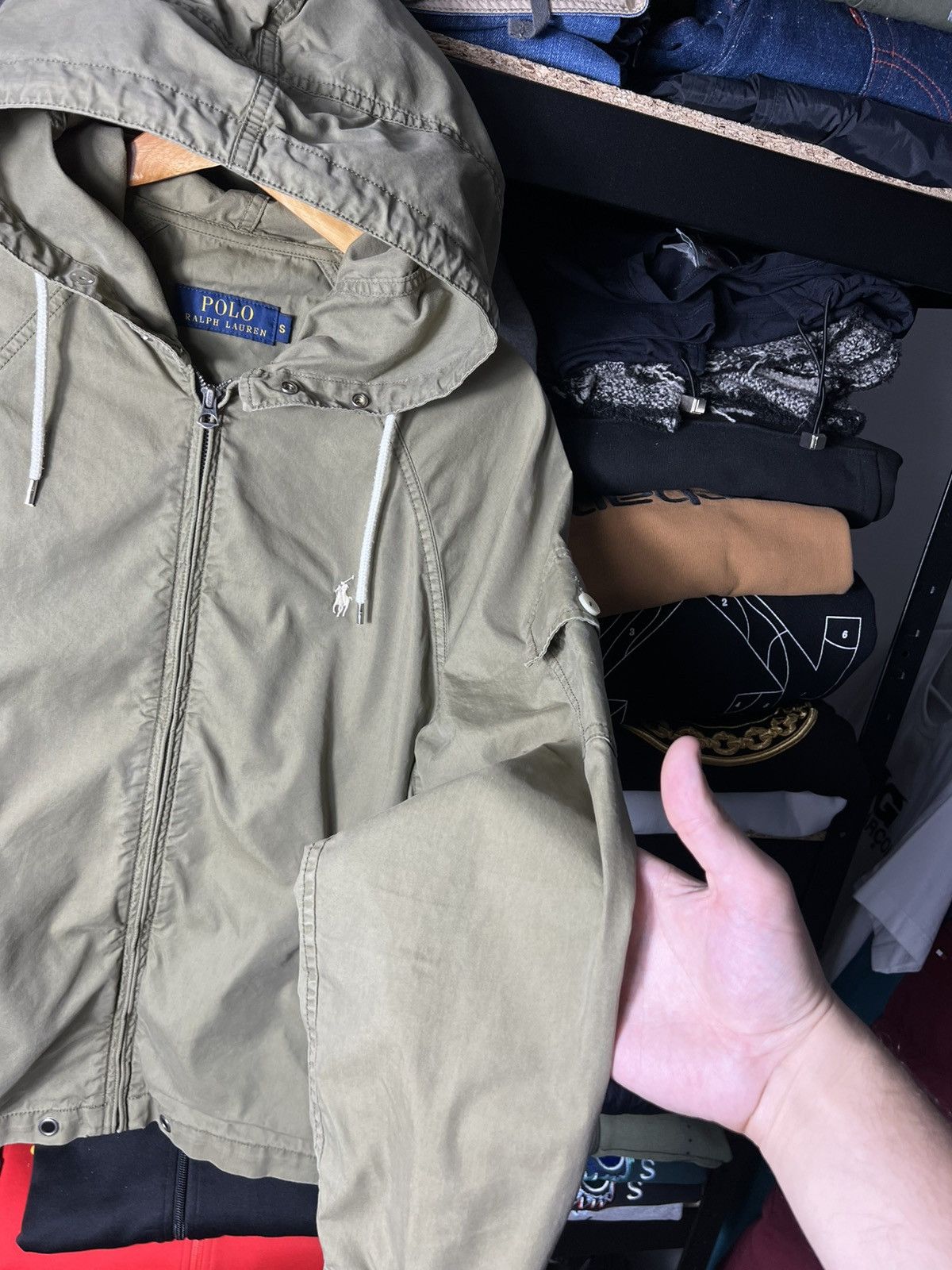 Polo Ralph Lauren 🧥 Polo Ralph Lauren Lightweight Hooded Jacket Olive Green Size US S / EU 44-46 / 1 - 16 Thumbnail