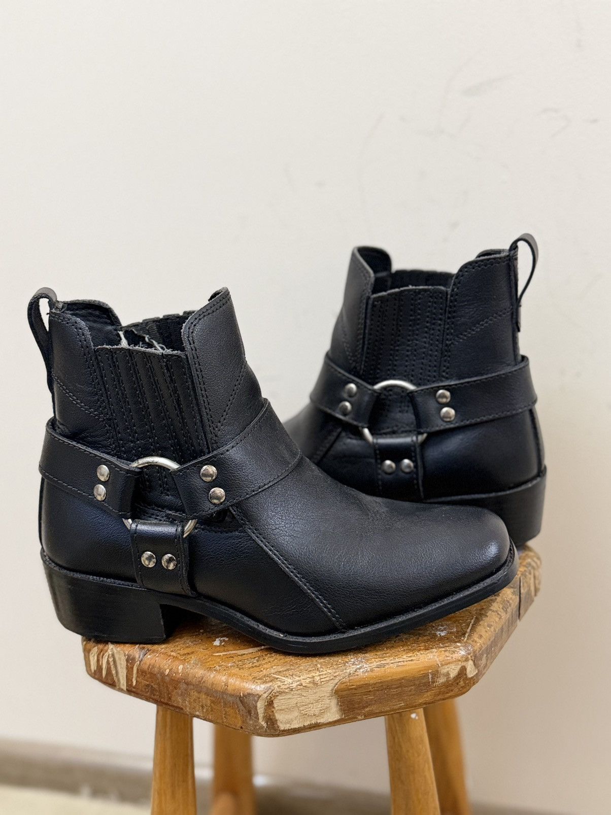 Vintage Cowboy Vestern Guidi Vibe leather biker style boots y2k Size US 10 / EU 43 - 2 Thumbnail