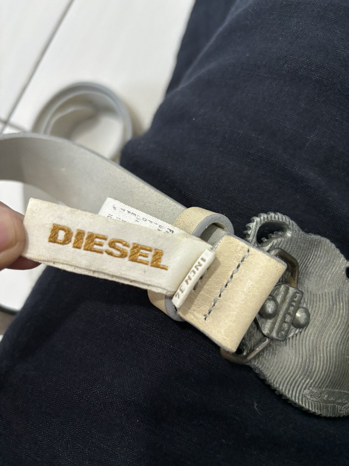 Diesel × Diesel Black Gold Diesel belts buckle Size 34 - 4 Thumbnail