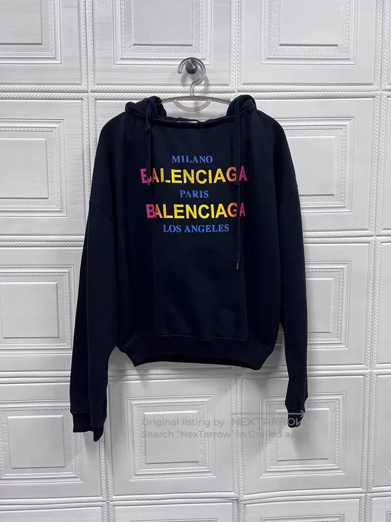 Balenciaga Balenciaga Rainbow Letter Logo Hoodie Sweatshirt Size US XS / EU 42 / 0 - 1 Thumbnail