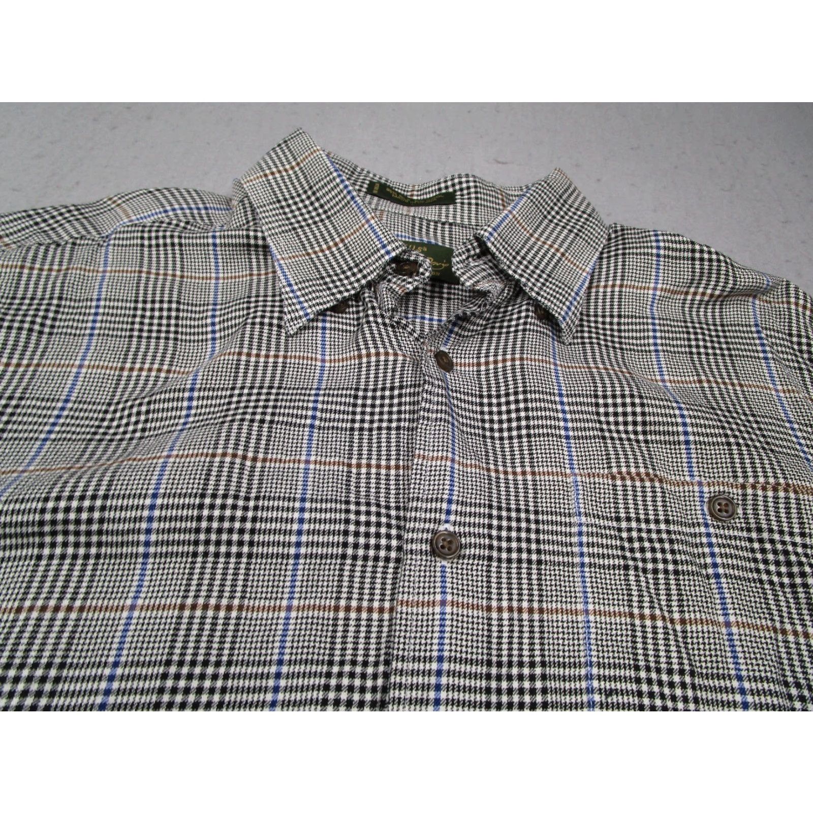 Orvis VINTAGE Orvis Shirt Mens Large Gray Signature Collection Houndstooth Button Up Silk Wool Geometric Modern Classics Mens L Gray Button-Up Size US L / EU 52-54 / 3 - 2 Thumbnail