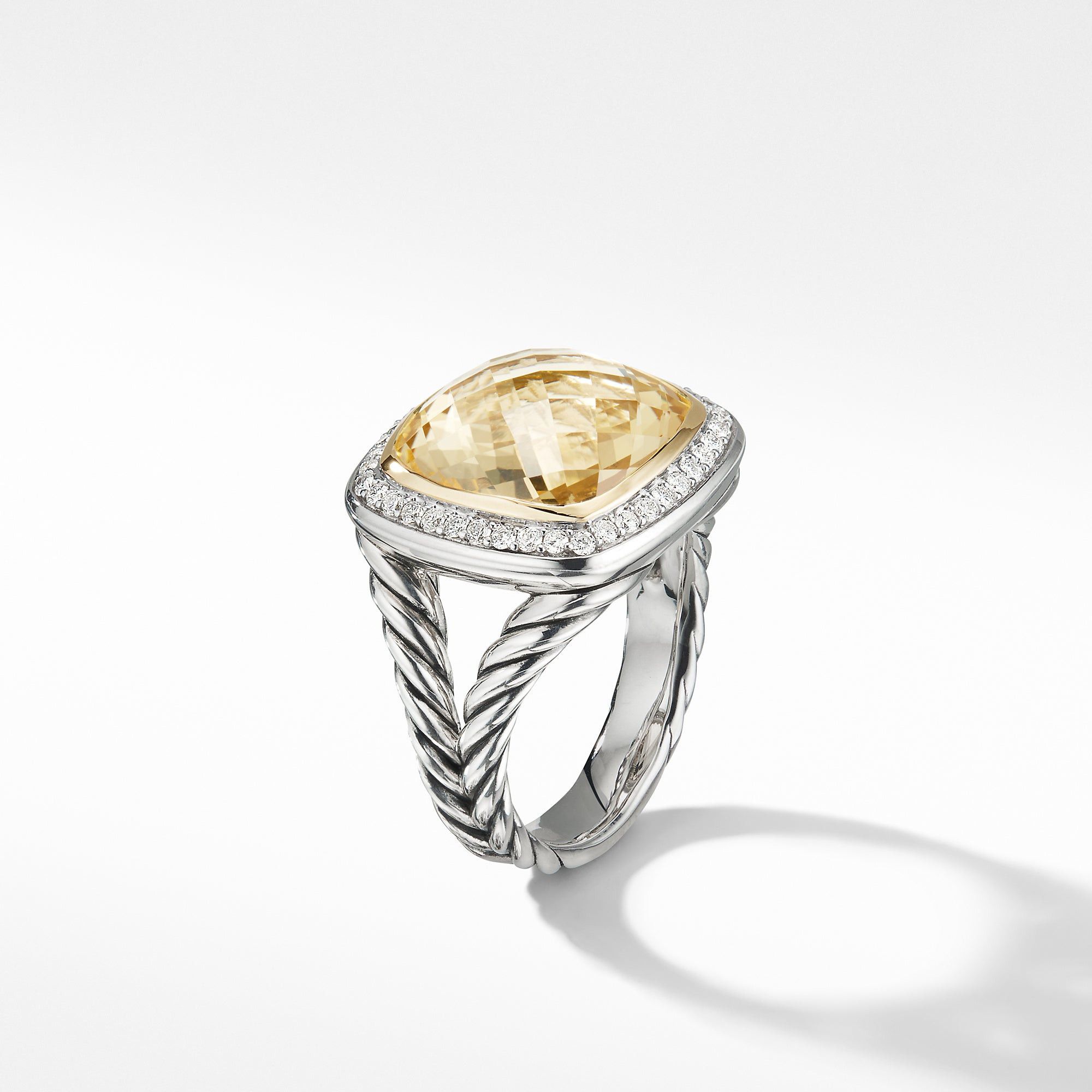 David Yurman o1w1db10525 R12454D Ring in Silver with 18K Gold & Diamond Size ONE SIZE - 2 Thumbnail