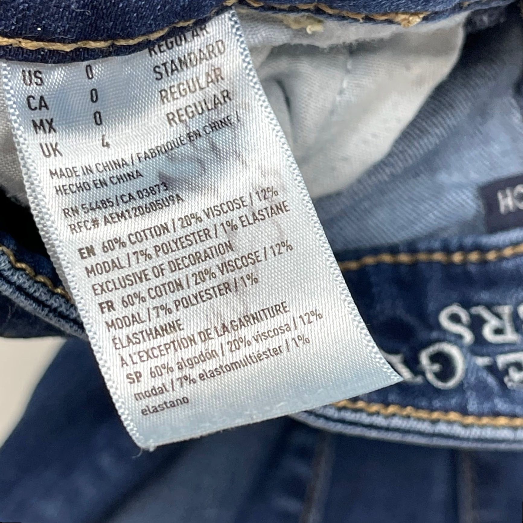 American Eagle Outfitters American Eagle Jeans Womens 0 Dark Blue Stretch Denim High Rise Jegging Jeans Size 42" / US 20 - 3 Thumbnail