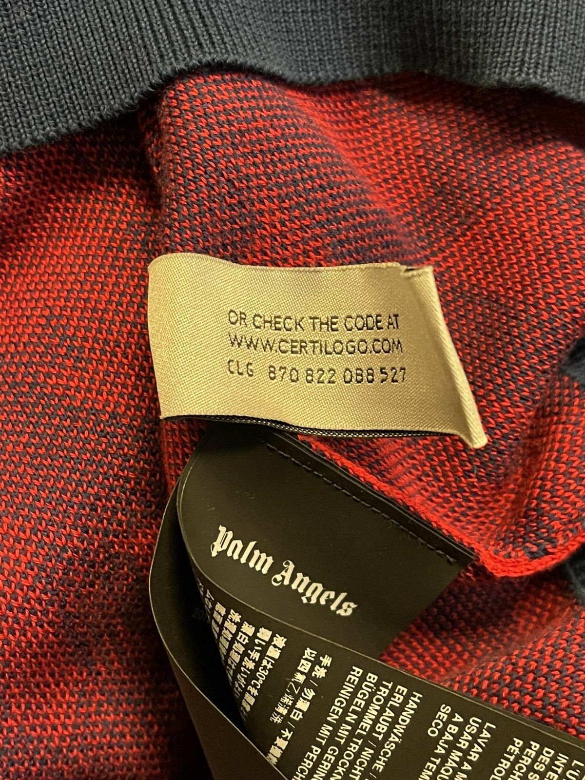 Palm Angels Size XXL - Palm Angels Monogram Crewneck Red/Blue Size US XXL / EU 58 / 5 - 15 Thumbnail