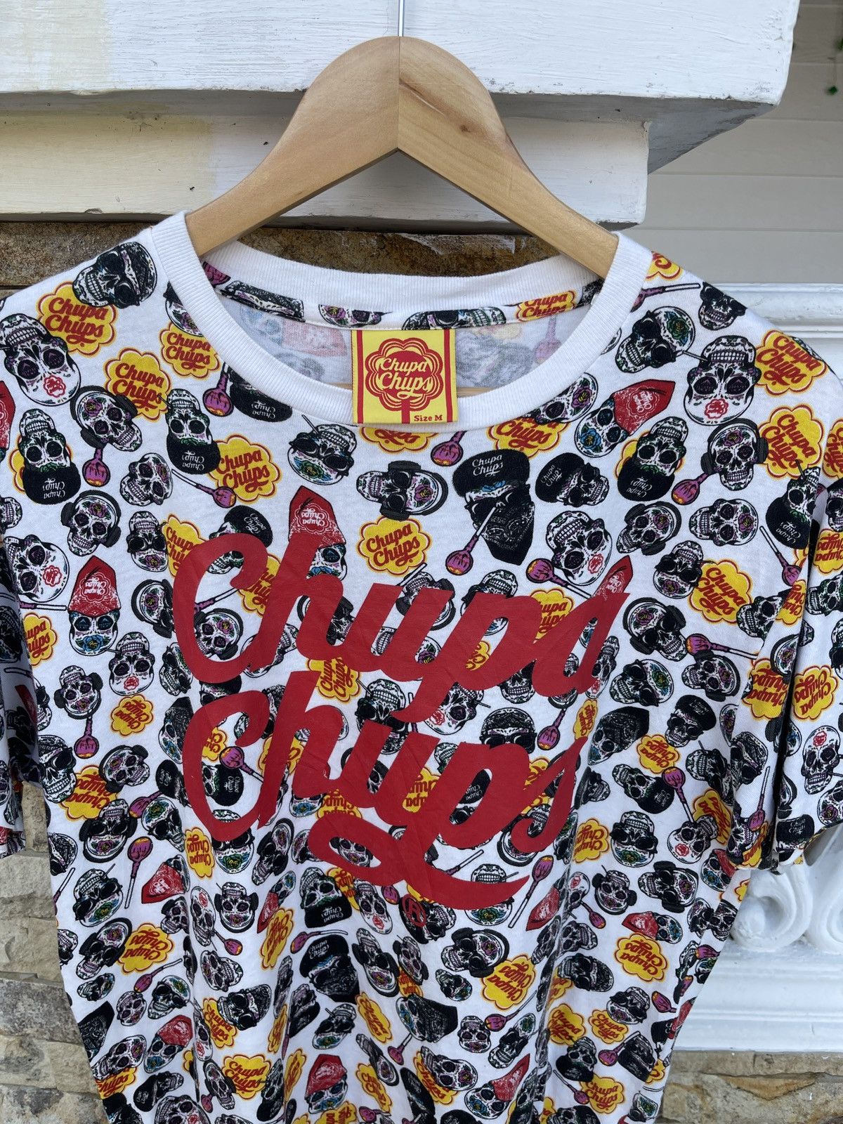 Vintage Last Drop🔥Chupa Chups Skull Lolipops Snack Promo Graphic Tee Size US M / EU 48-50 / 2 - 2 Thumbnail