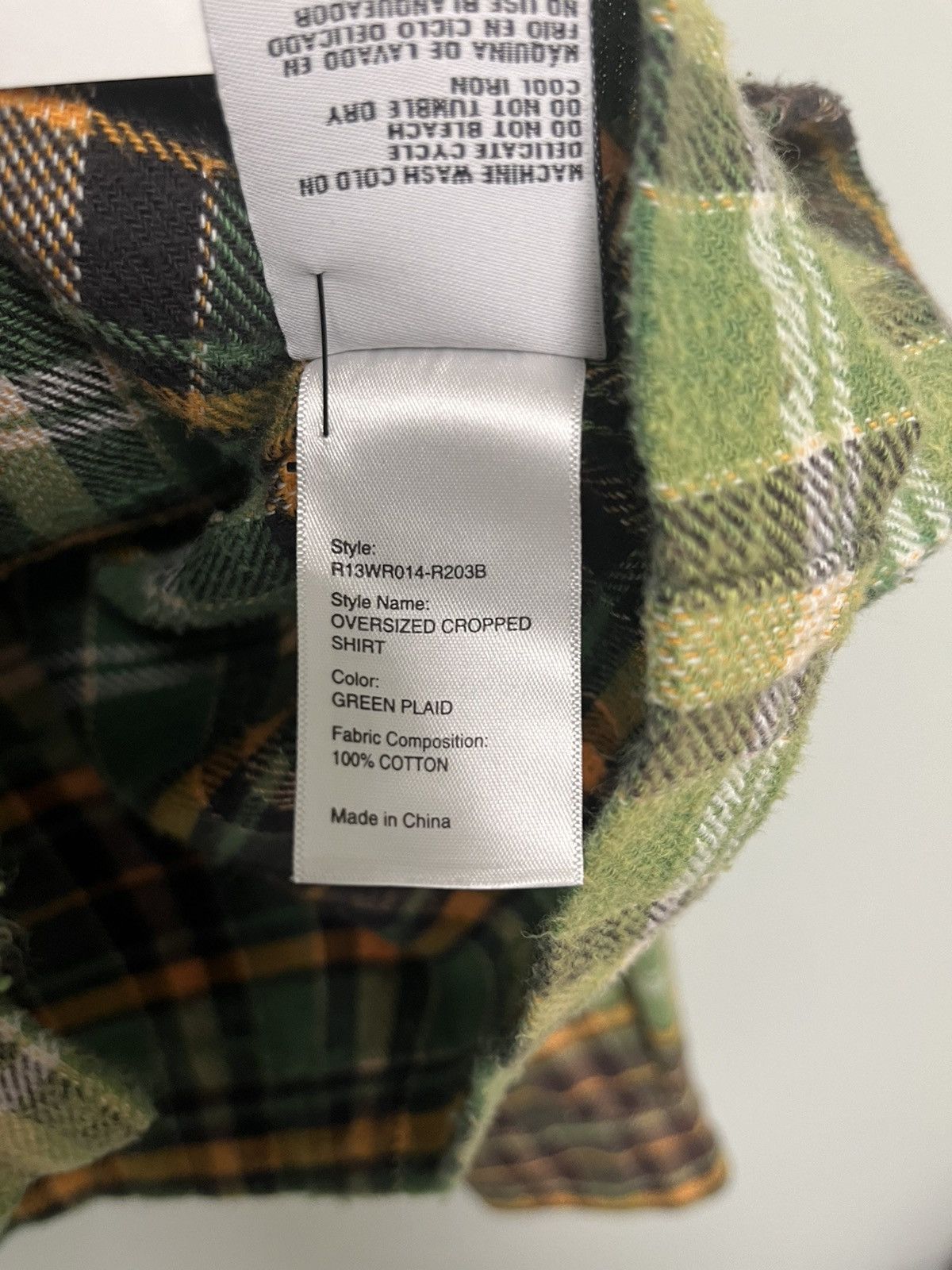 R13 Oversized Cropped shirt. Small Size US S / EU 44-46 / 1 - 7 Thumbnail