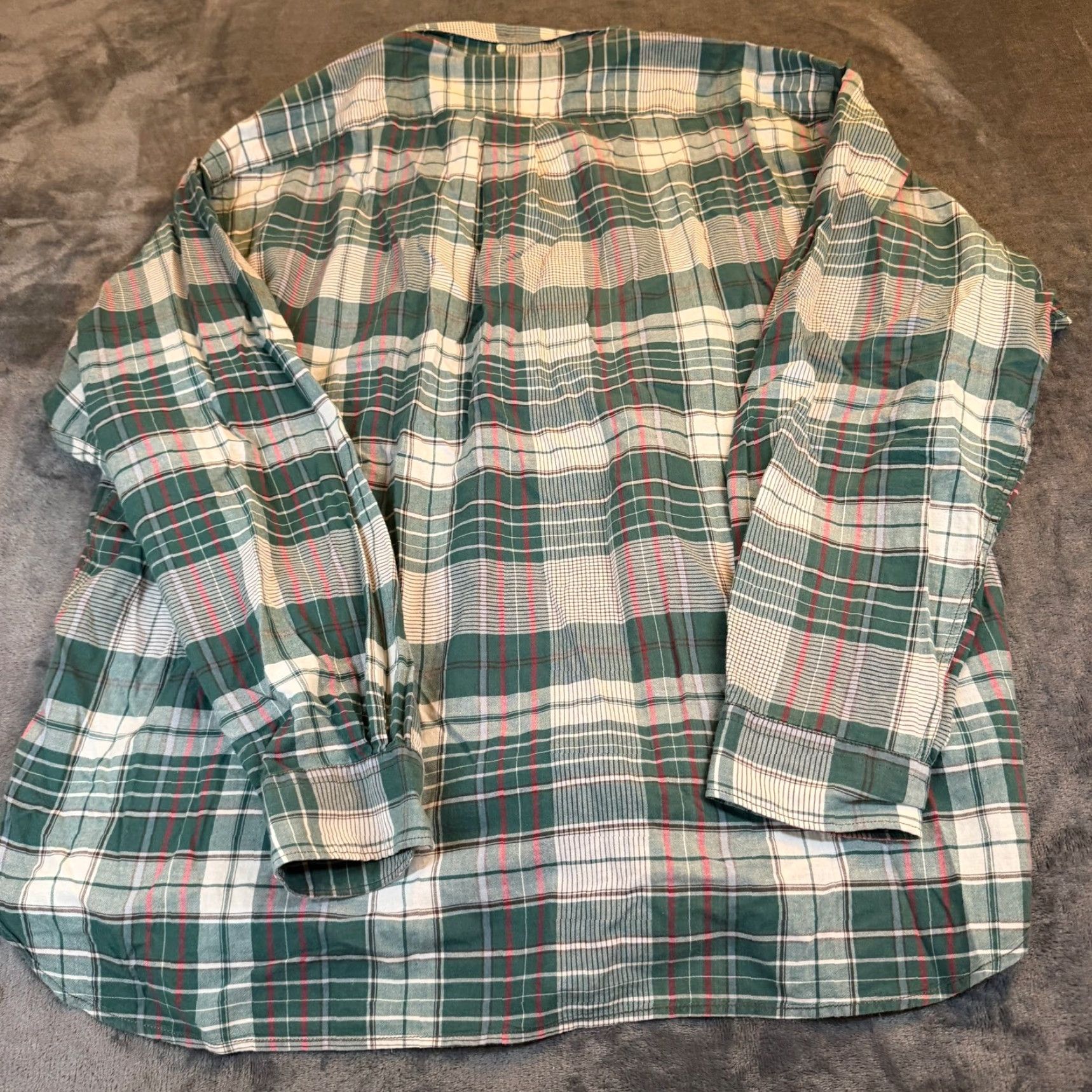 Polo Ralph Lauren Ralph Lauren Sport Plaid Shirt Button-Up Long Sleeve Men's XL Green White Red Casual Button-Down Collared Cotton Pocketed Classic Fit Size US XL / EU 56 / 4 - 6 Thumbnail