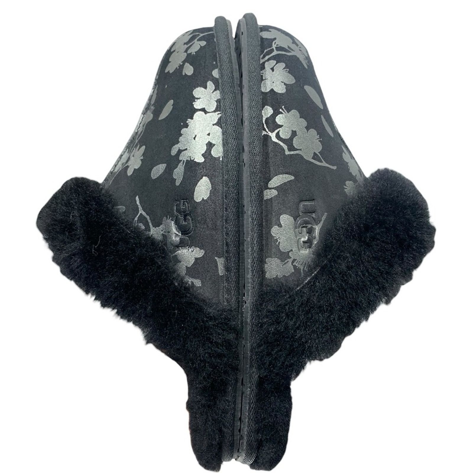 Ugg UGG SCUFFETTE II Floral Foil Slippers SZ 9 US black & sliver Size US 9 / IT 39 - 7 Thumbnail