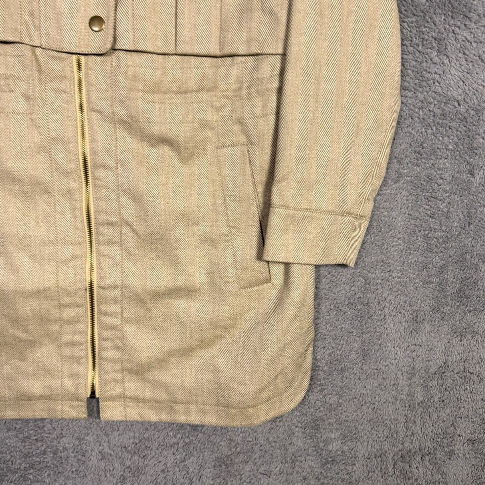 Banana Republic Banana Republic Jacket M Herringbone Utility Linen Full Zip Barn 80 Size M / US 6-8 / IT 42-44 - 2 Thumbnail